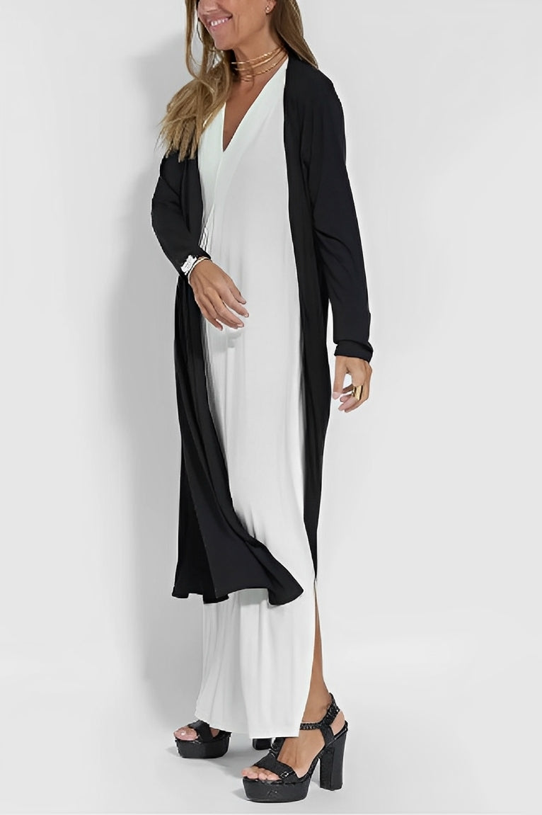 Maxi-jurk - Dames mouwloze losvallende zomerjurk met V-hals-Boutique Moda
