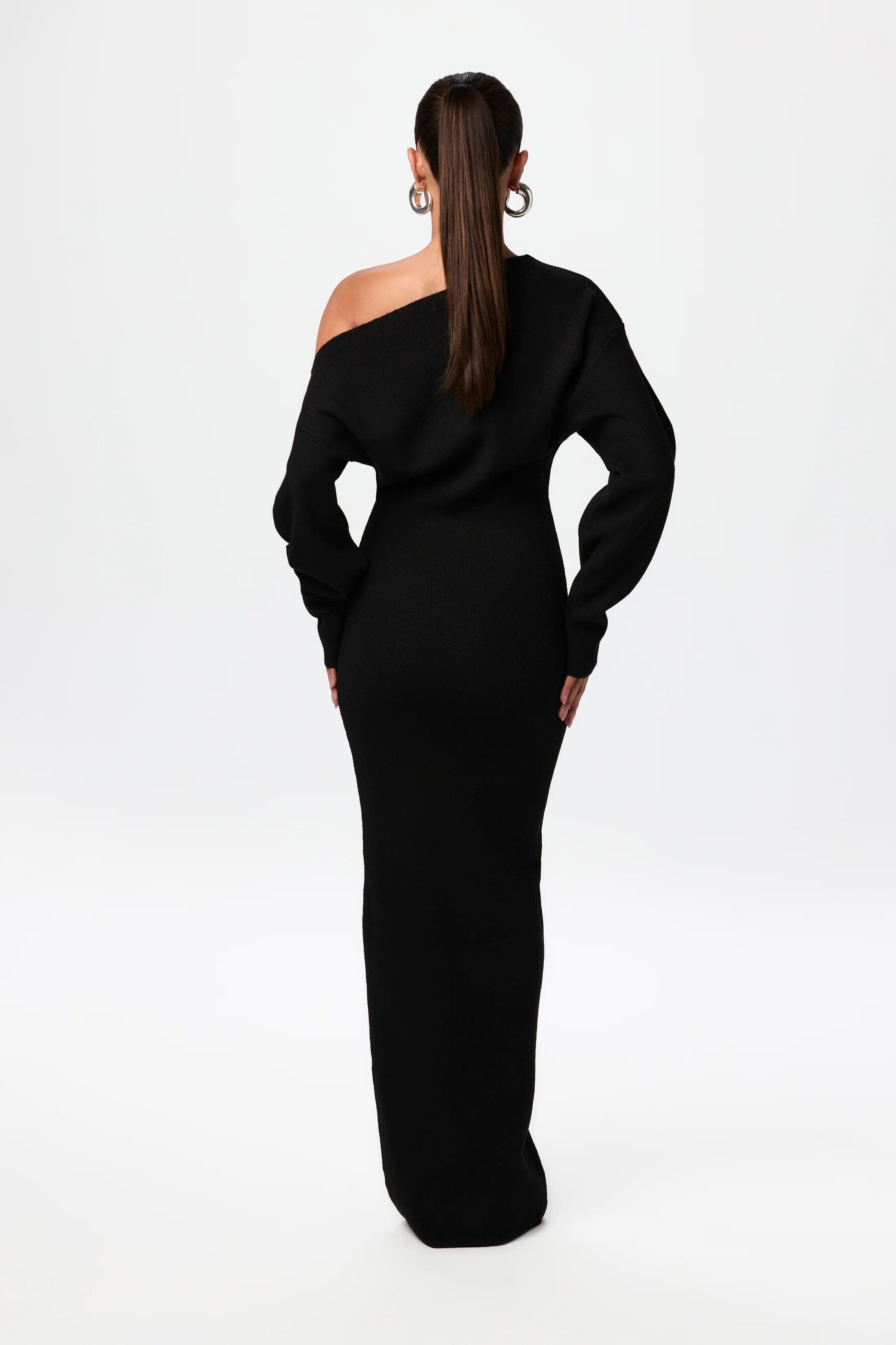 Maxi-jurk | Off-shoulder | Lange mouwen | Bodycon-jurk | Elegante jurk-Boutique Moda