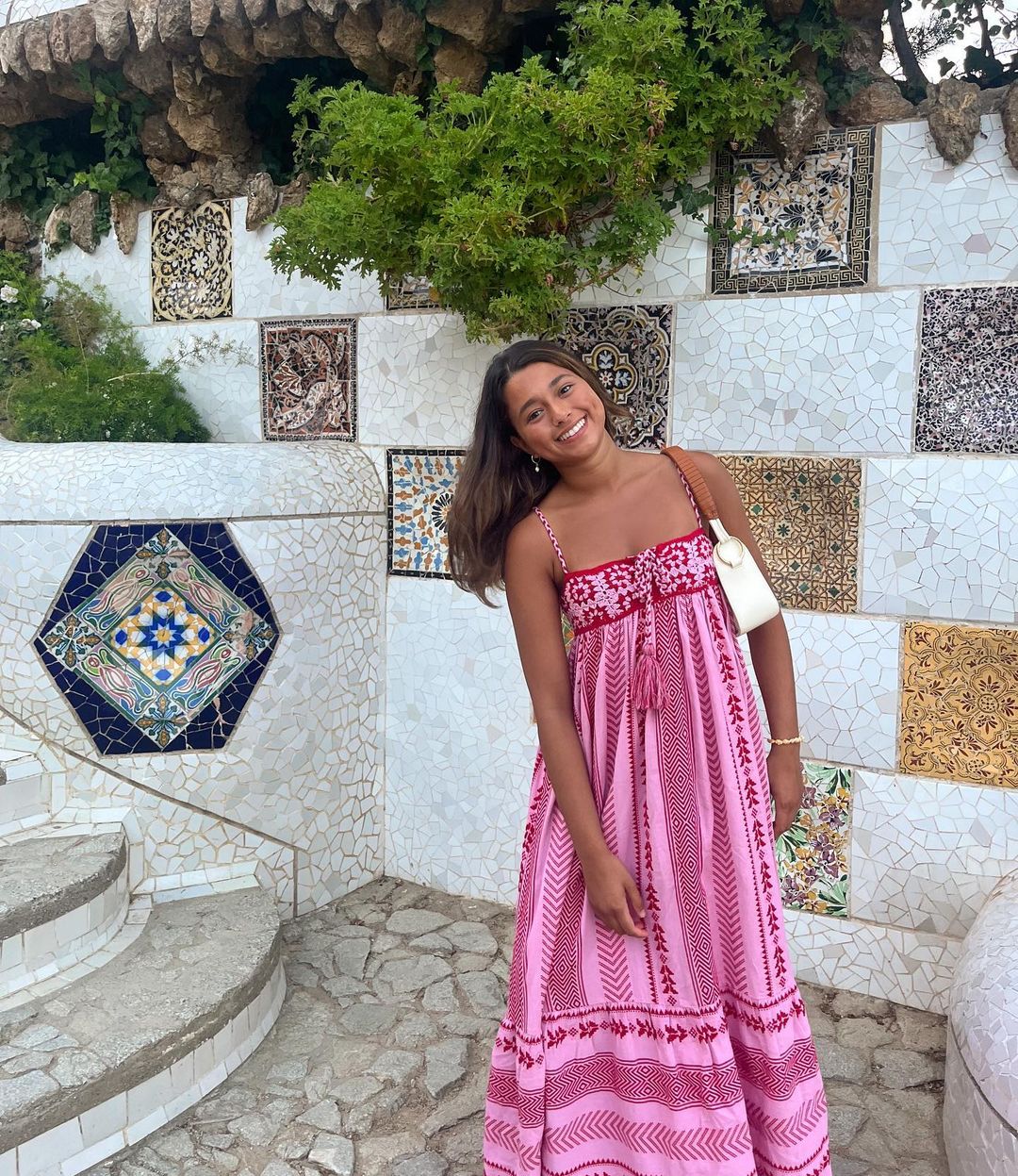 Maxi-zomerjurk | Roze | Losse pasvorm | Lange jurk | Zomerjurk-Boutique Moda