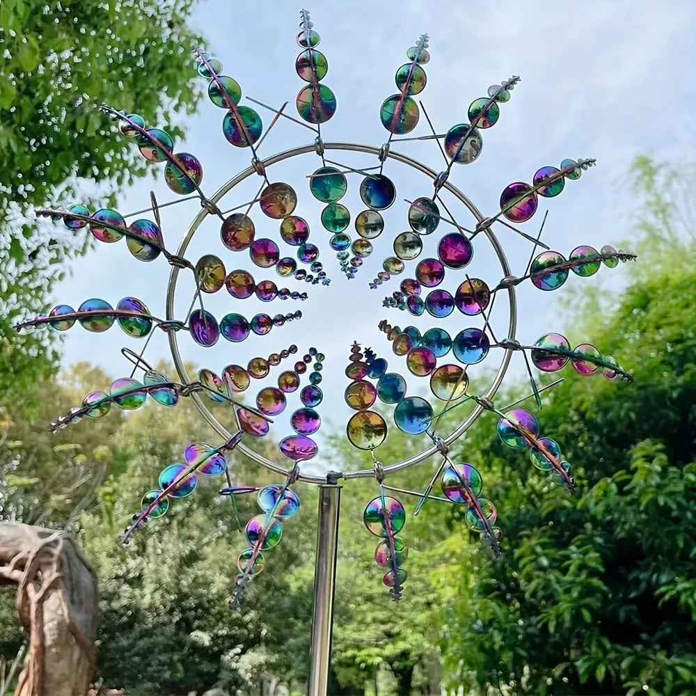 Metalen windspinner | kinetische tuindecoratie | met grondpin-Boutique Moda
