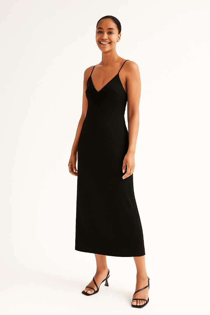 Midi-jurk - Elegante zomerjurk met spaghettibandjes-Boutique Moda