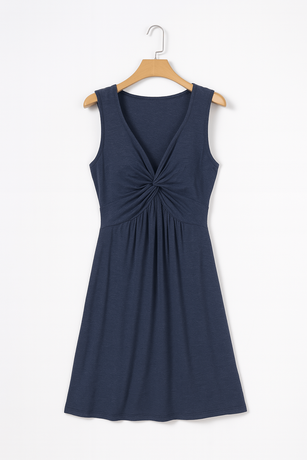 Mouwloze jurk - V-hals - Twist - Mini-jurk - Zomerjurk-Boutique Moda