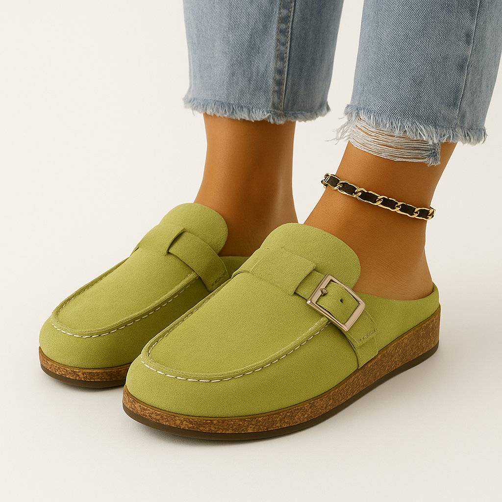 Muiltjes - Vrouwen Slip-On Suède Klompen Slippers-Boutique Moda