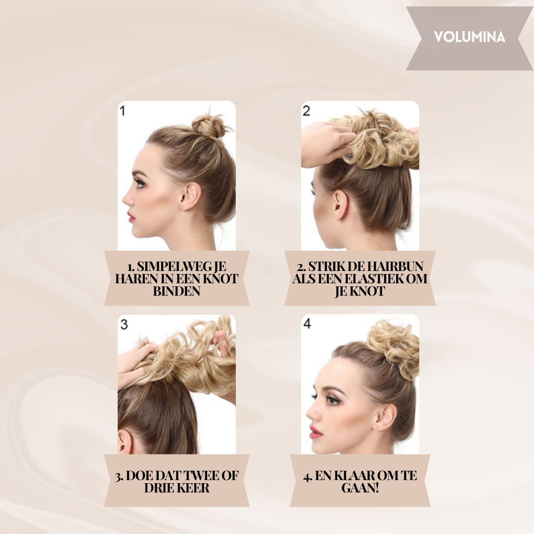 Nephaar Scrunchies - Messy Bun - Haar Donut - Synthetisch Haar Bun - Scrunchie Haarstukjes-Boutique Moda