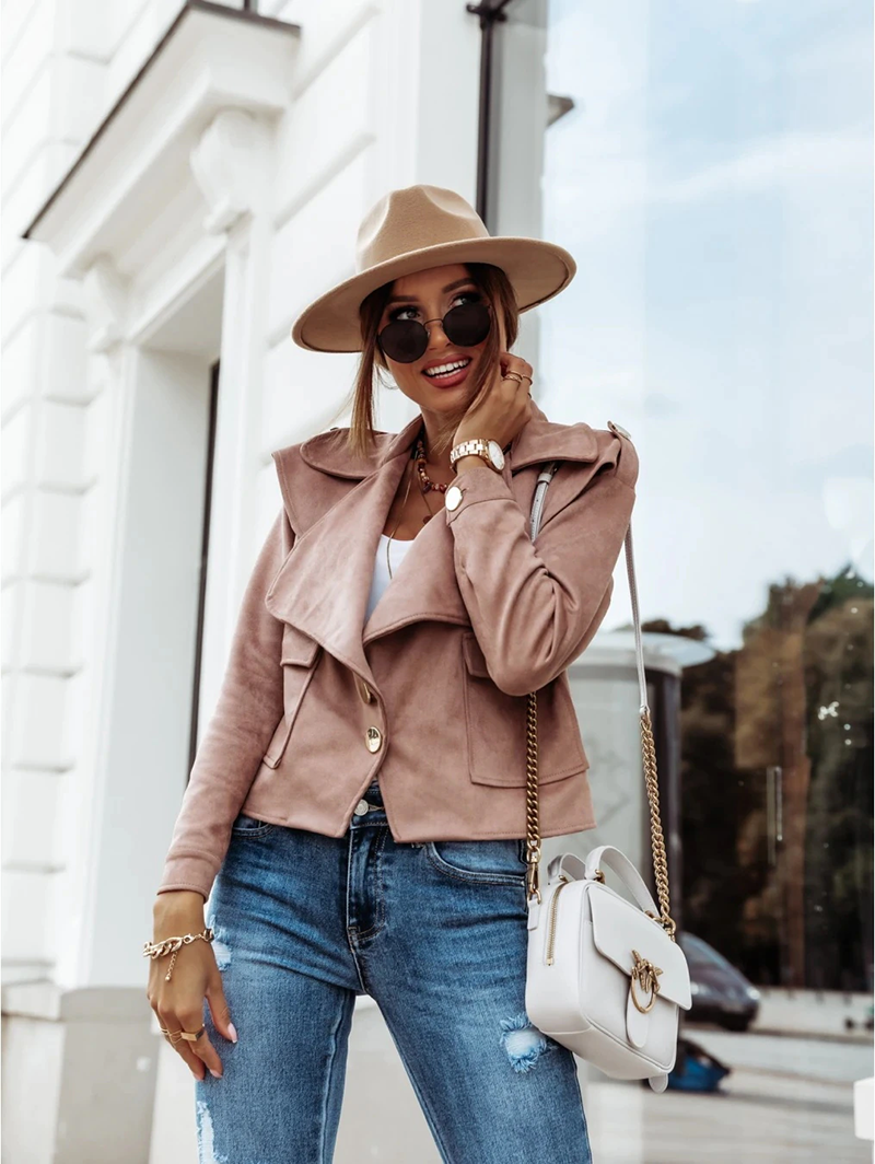 Nina Jacket | Stijlvolle suède leren jas is een must-have voor dit voorjaar-Boutique Moda