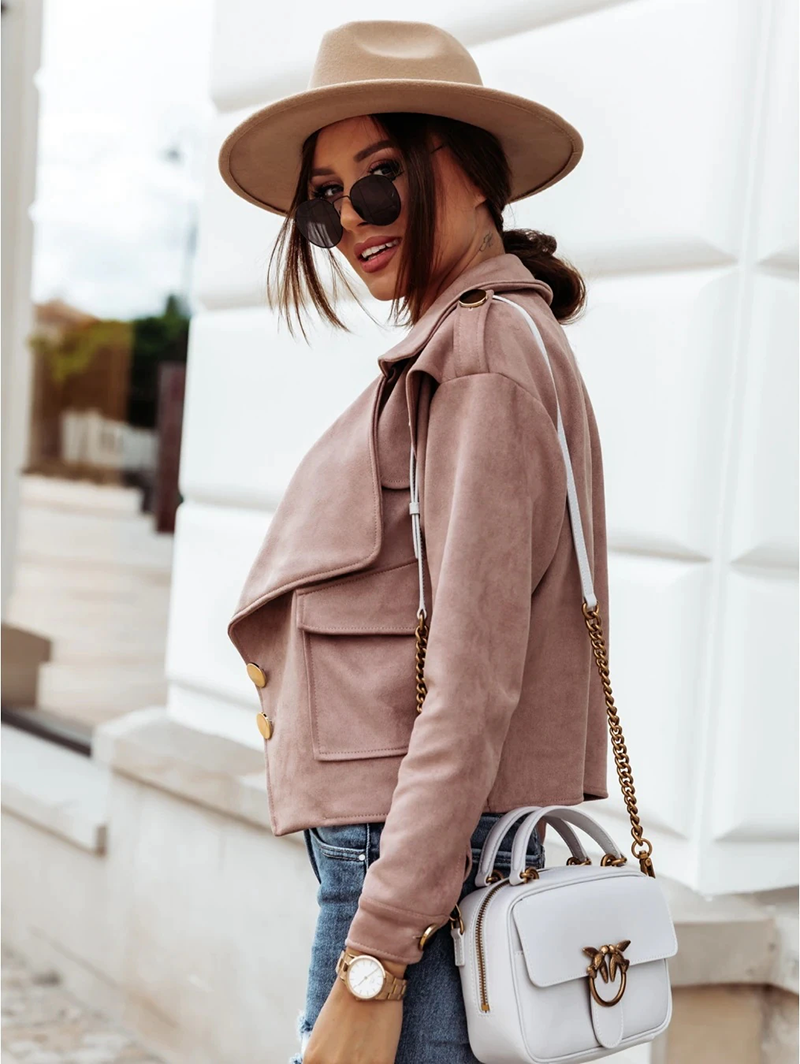 Nina Jacket | Stijlvolle suède leren jas is een must-have voor dit voorjaar-Boutique Moda