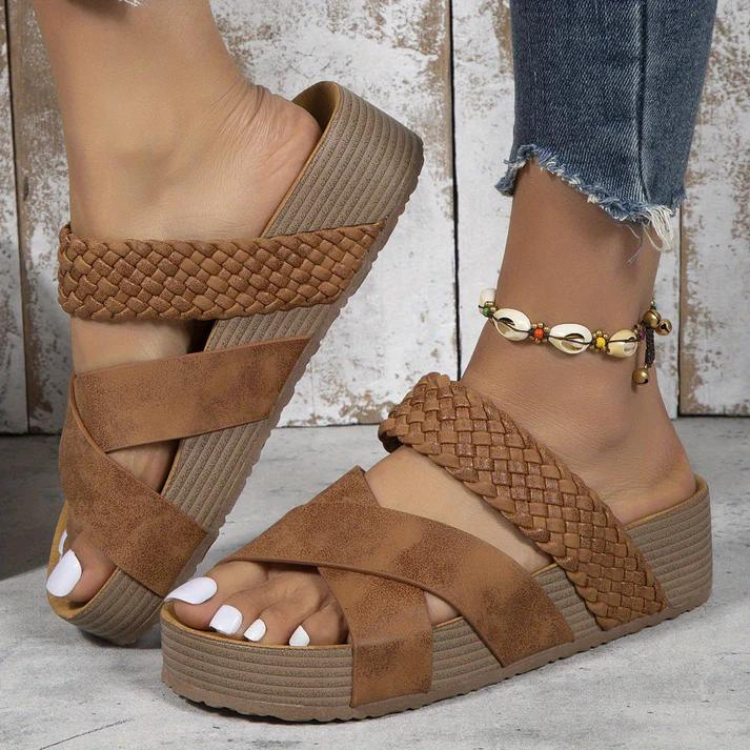 Orthopedische Sandalen - Slip-On - Tjick Sole - Slides - Damessandalen-Boutique Moda