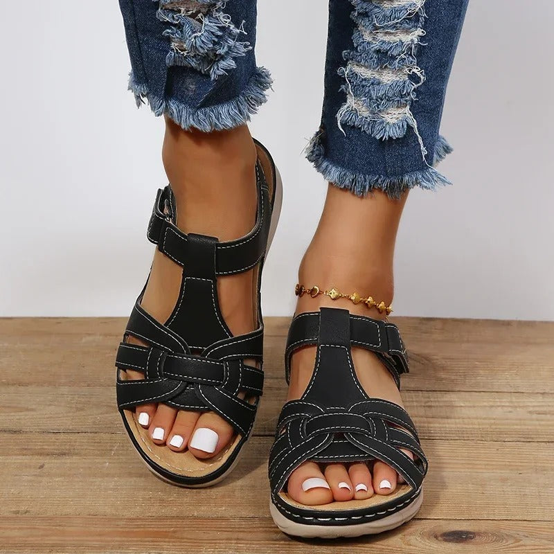 Orthopedische sandalen | Ergonomisch | Leer | Zomerschoenen | Damessandalen-Boutique Moda