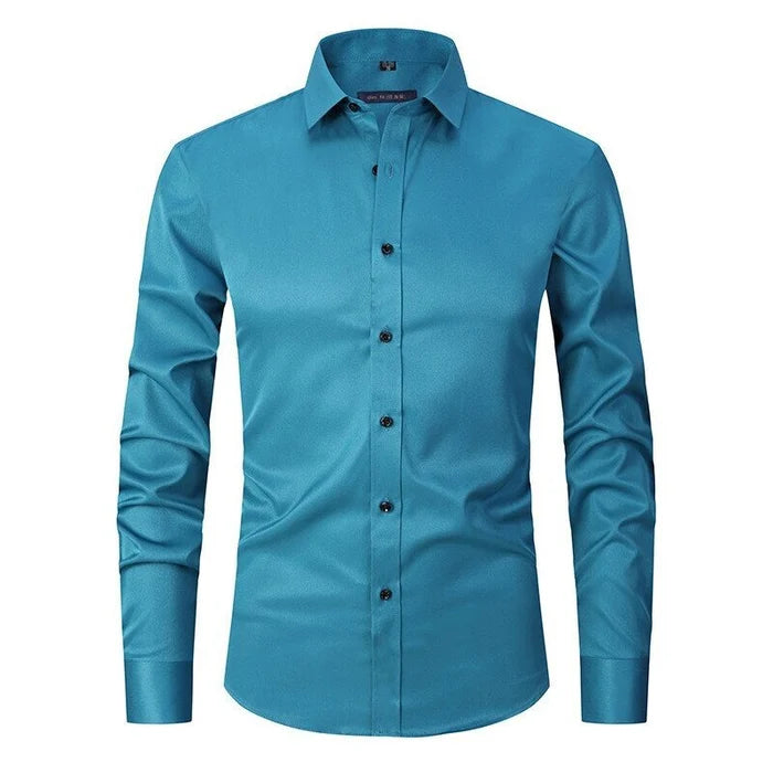Overhemd met knopen - Slim fit - Lange mouwen - Oxford-overhemd - Herenoverhemd-Boutique Moda
