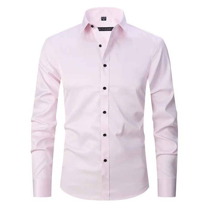 Overhemd met knopen - Slim fit - Lange mouwen - Oxford-overhemd - Herenoverhemd-Boutique Moda