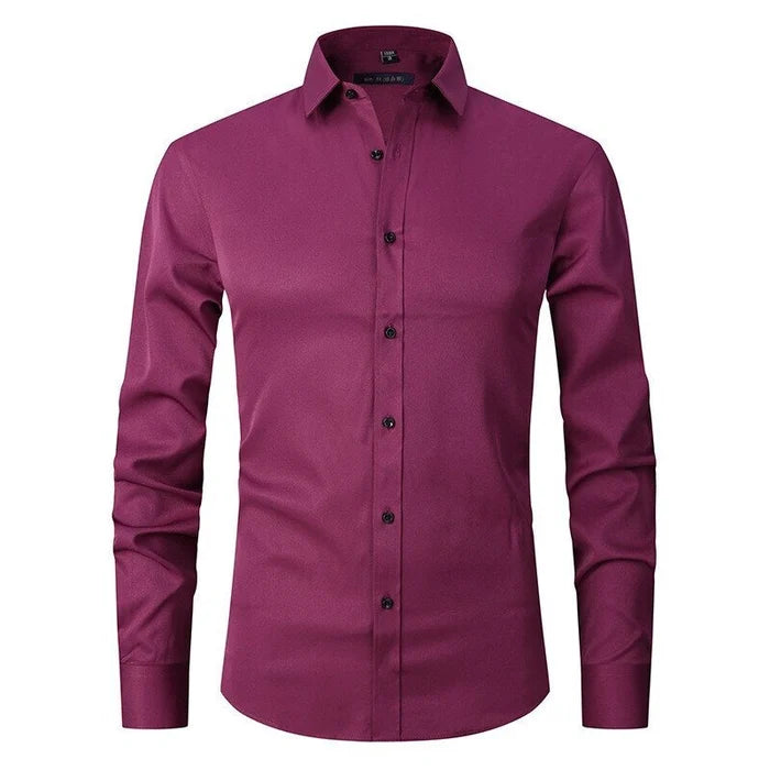 Overhemd met knopen - Slim fit - Lange mouwen - Oxford-overhemd - Herenoverhemd-Boutique Moda