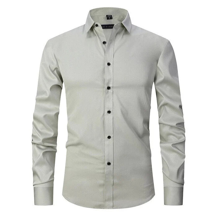 Overhemd met knopen - Slim fit - Lange mouwen - Oxford-overhemd - Herenoverhemd-Boutique Moda
