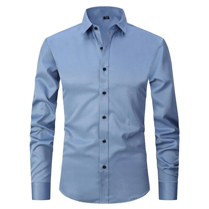 Overhemd met knopen - Slim fit - Lange mouwen - Oxford-overhemd - Herenoverhemd-Boutique Moda