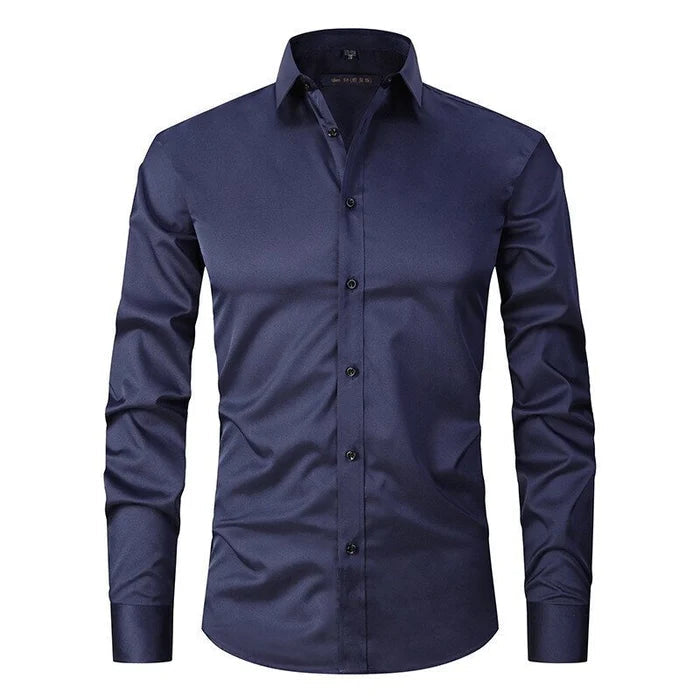 Overhemd met knopen - Slim fit - Lange mouwen - Oxford-overhemd - Herenoverhemd-Boutique Moda