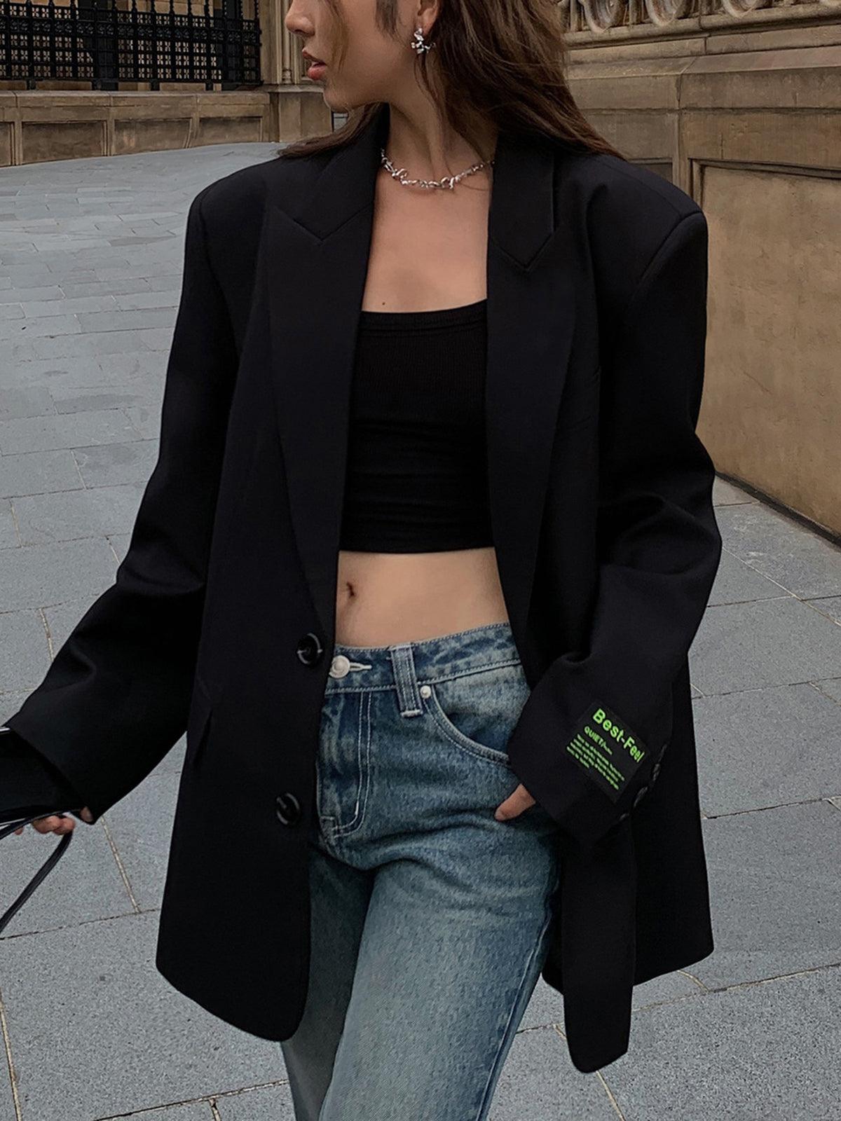 Oversized Blazer - Klassiek - Enkelrijks - Blazerjasje - Damesblazer-Boutique Moda