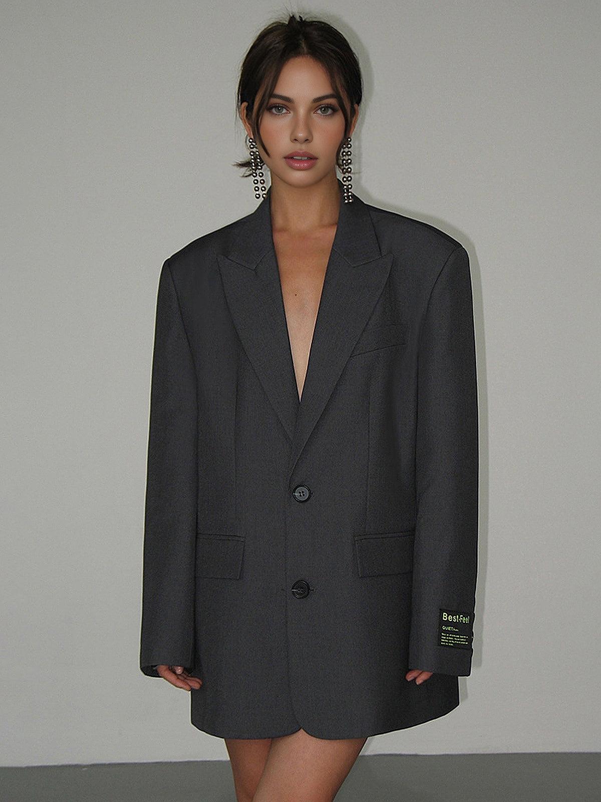 Oversized Blazer - Klassiek - Enkelrijks - Blazerjasje - Damesblazer-Boutique Moda