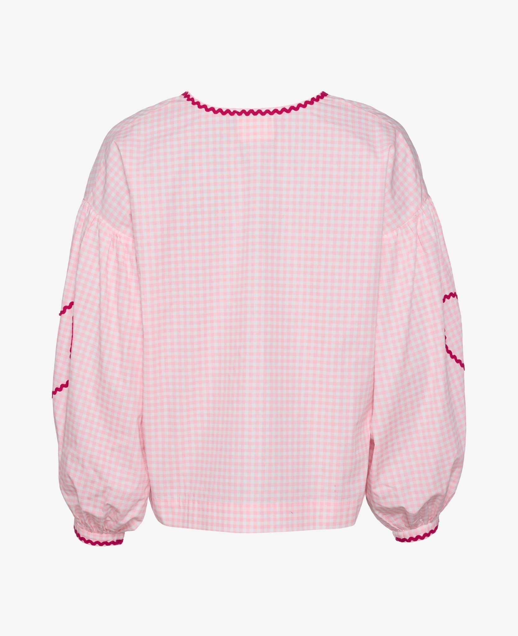 Oversized Blouse - Lange Mouw - Roze - Top met Bandjes Aan De Voorkant - Dameskleding-Boutique Moda