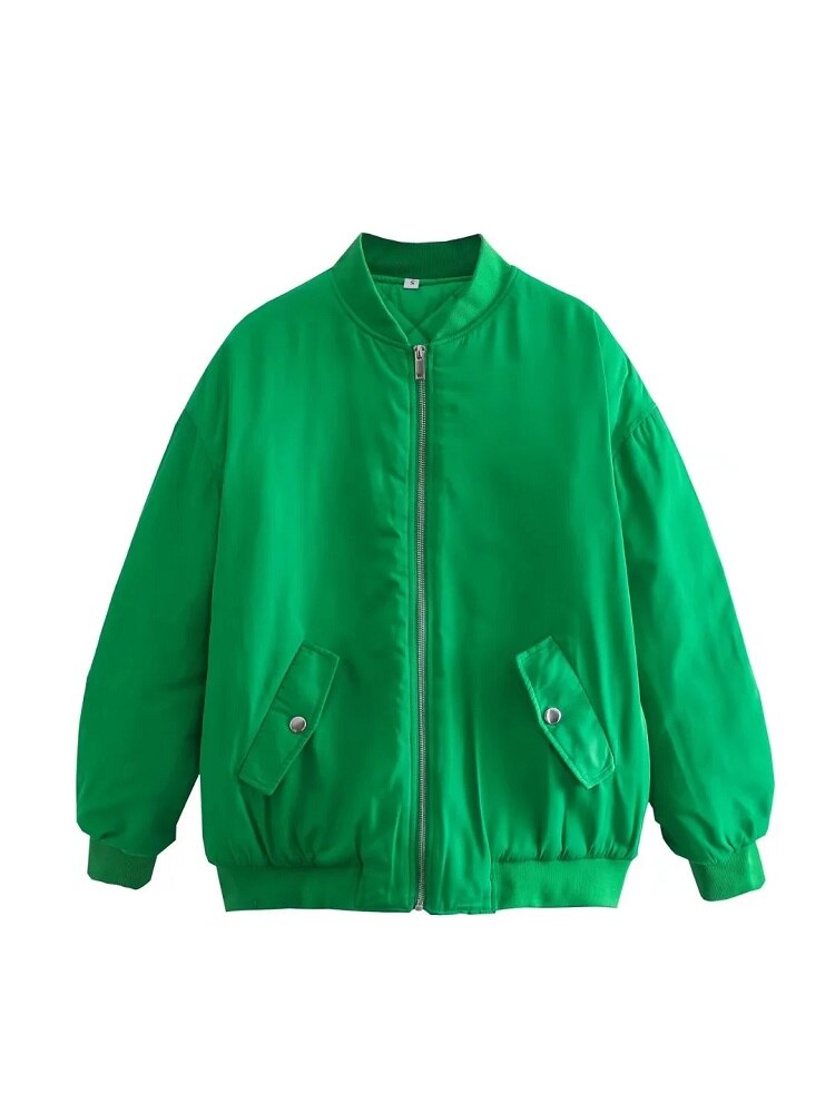 Oversized Jas | Vrouwen Loose Fit Gewatteerd Bomberjack-Boutique Moda