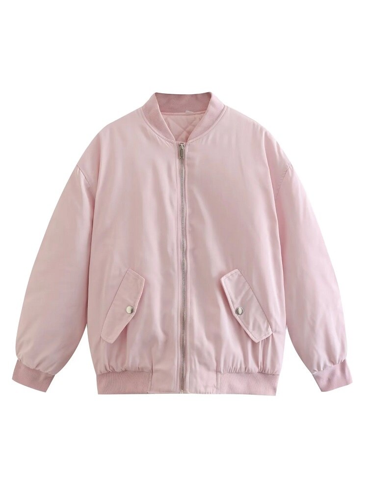 Oversized Jas | Vrouwen Loose Fit Gewatteerd Bomberjack-Boutique Moda