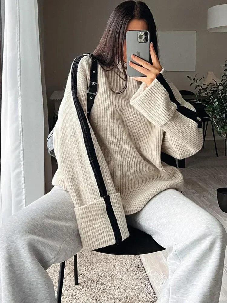 Oversized Trui - Los model - Coltrui - Gebreide trui - Dameskleding-Boutique Moda