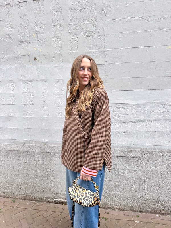Oversized blazer dames – Loszittende boxy blazerjas met revers-Boutique Moda