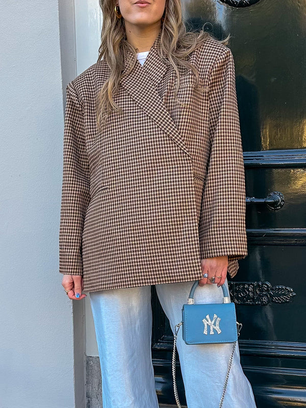 Oversized blazer dames – Loszittende boxy blazerjas met revers-Boutique Moda