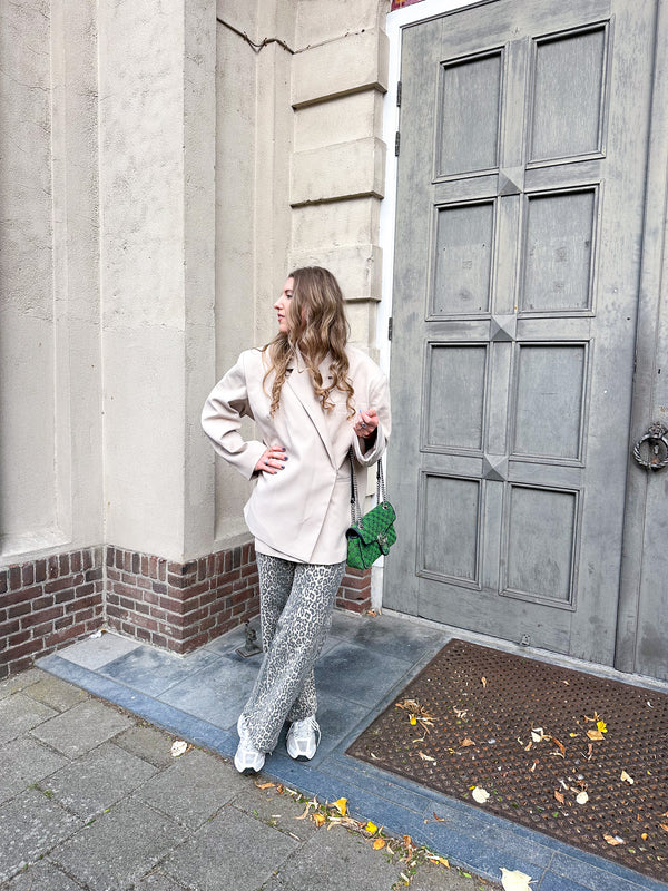 Oversized blazer dames – Loszittende boxy blazerjas met revers-Boutique Moda