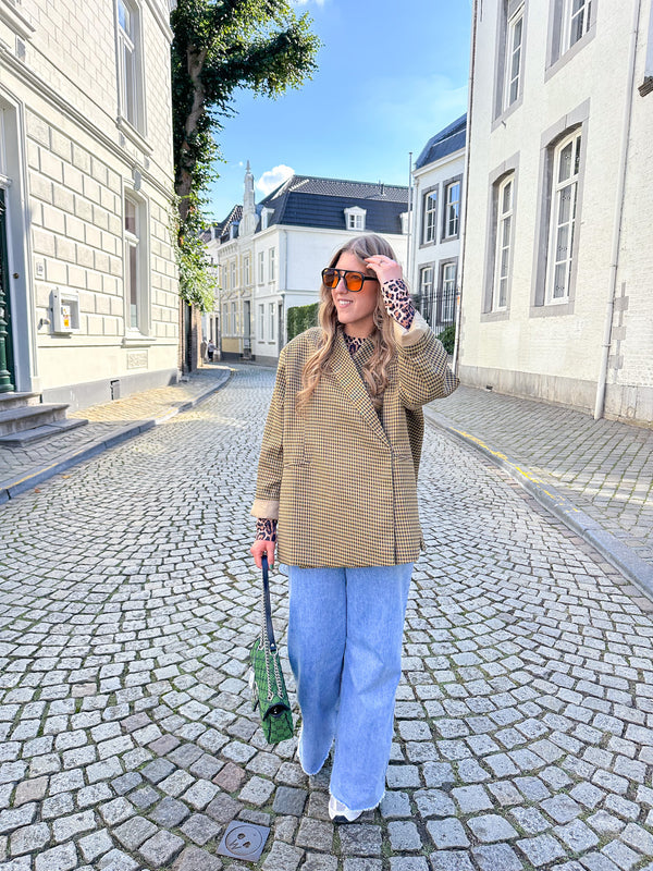 Oversized blazer dames – Loszittende boxy blazerjas met revers-Boutique Moda