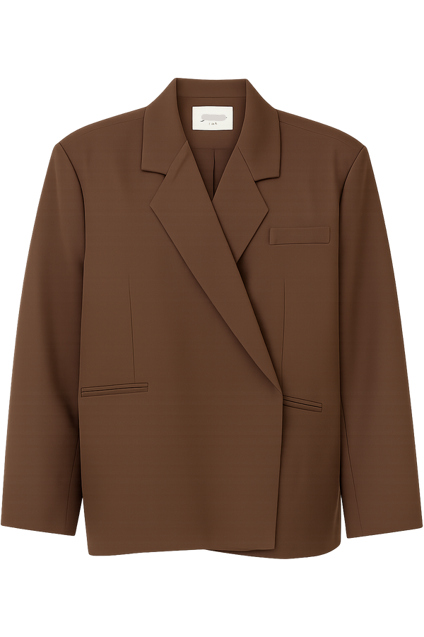 Oversized blazer dames – Loszittende boxy blazerjas met revers-Boutique Moda