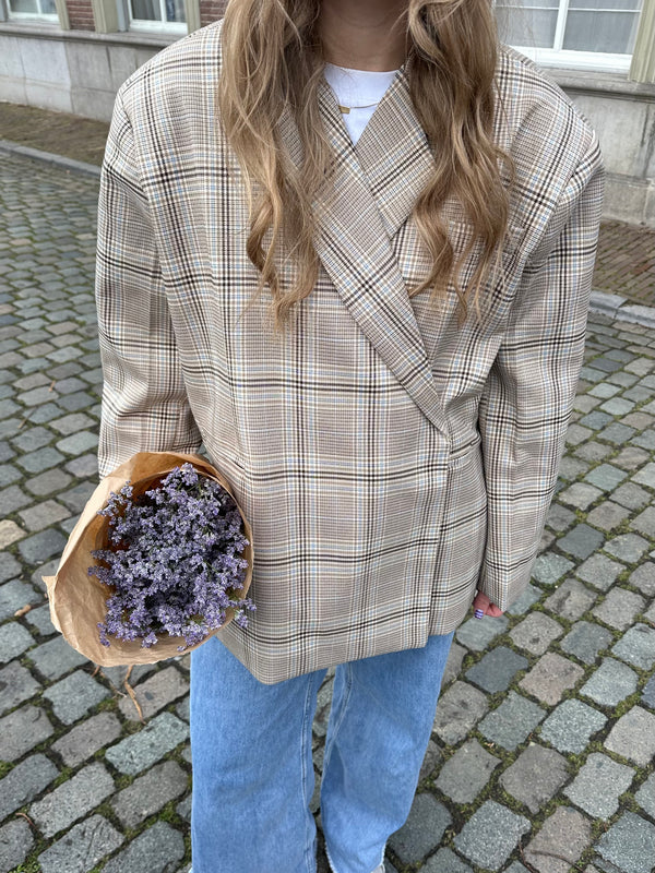 Oversized blazer dames – Loszittende boxy blazerjas met revers-Boutique Moda