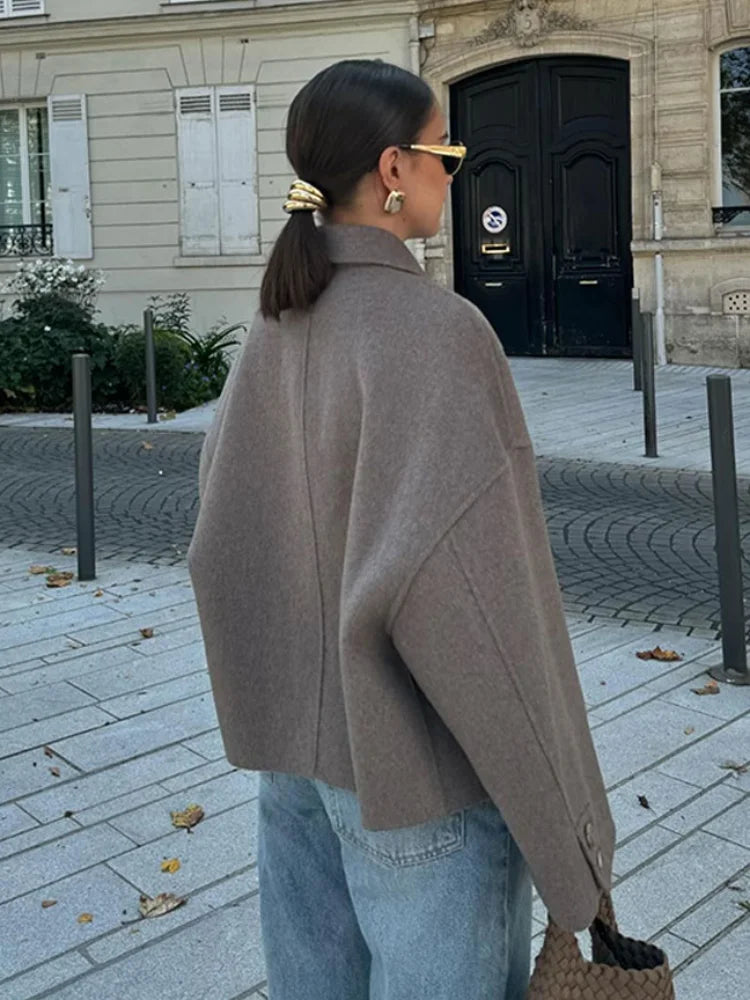 Oversized jas - Korte overgangsjas voor dames-Boutique Moda