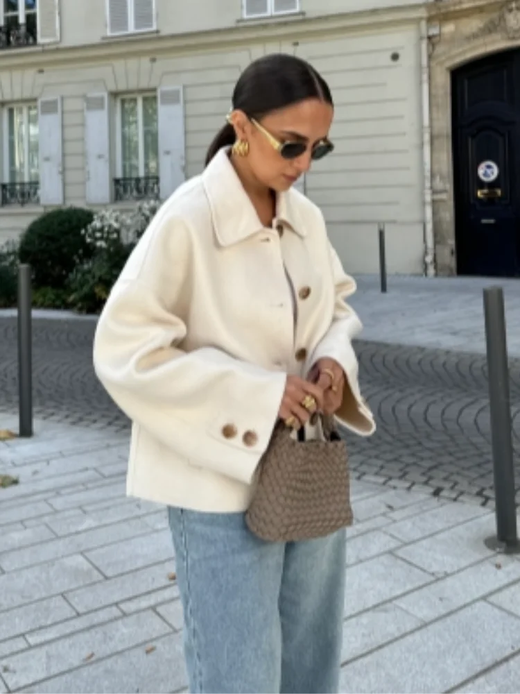 Oversized jas - Korte overgangsjas voor dames-Boutique Moda