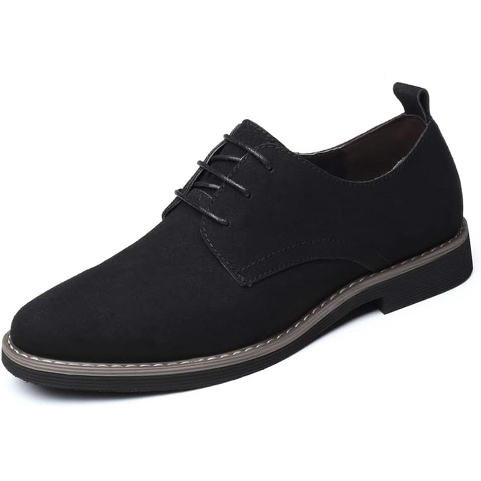 Nette schoenen heren – Derby veterschoenen in suèdelook-Boutique Moda