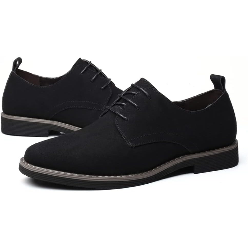 Nette schoenen heren – Derby veterschoenen in suèdelook-Boutique Moda
