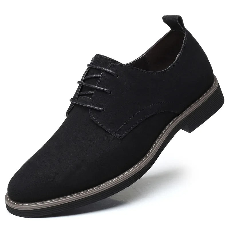 Nette schoenen heren – Derby veterschoenen in suèdelook-Boutique Moda