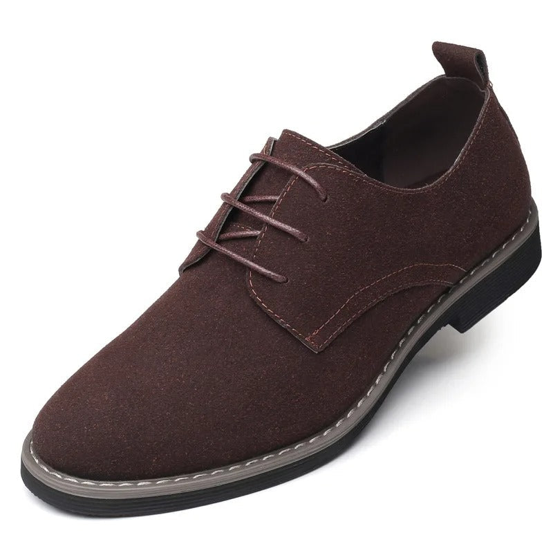 Nette schoenen heren – Derby veterschoenen in suèdelook-Boutique Moda