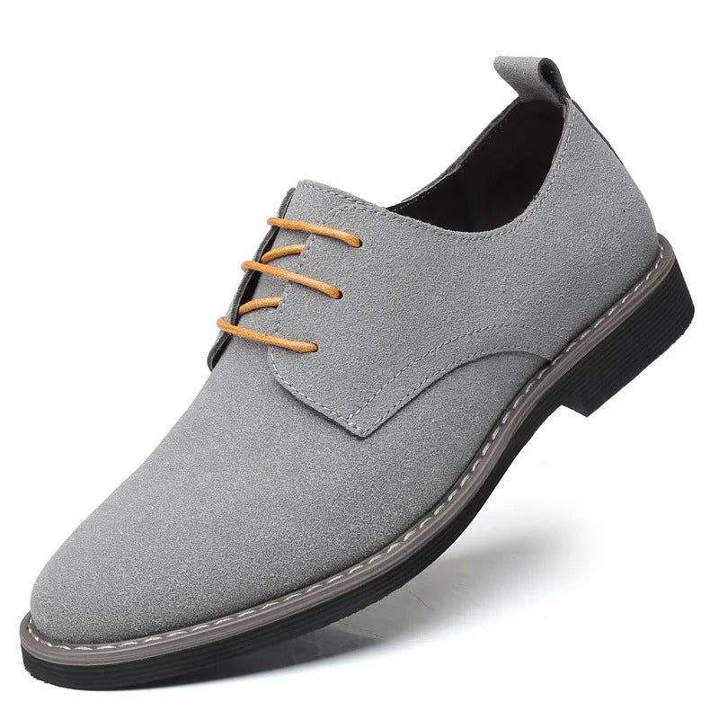 Nette schoenen heren – Derby veterschoenen in suèdelook-Boutique Moda