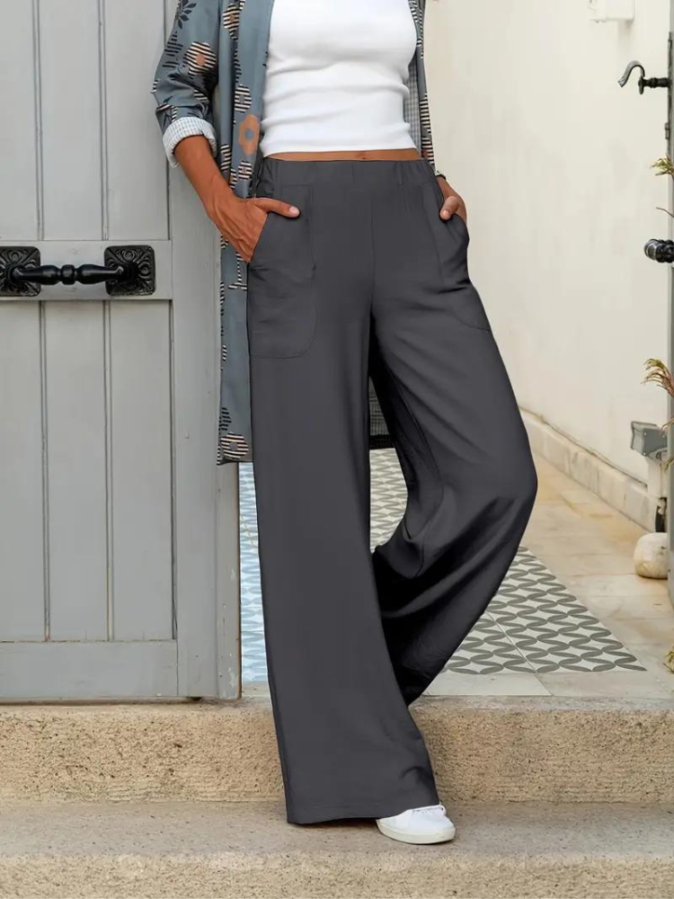 Paige Wijde Broek | Dames Casual Broek Wijde Pijpen-Boutique Moda