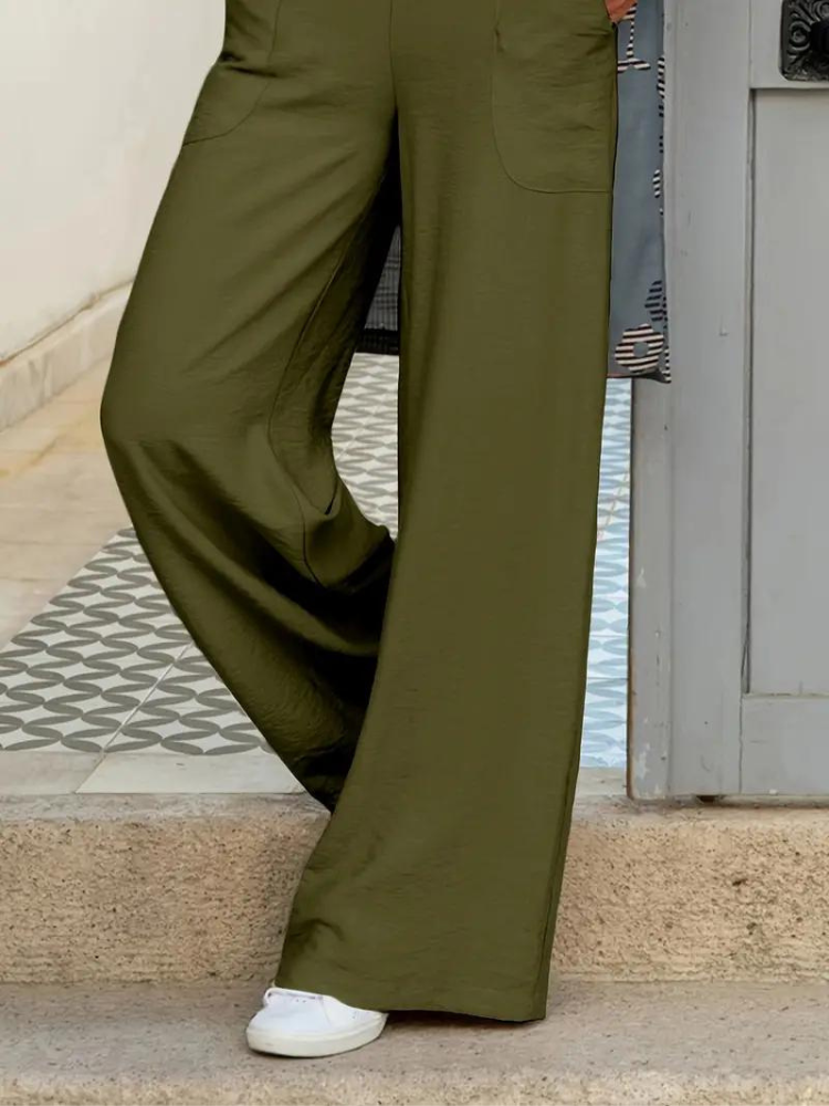 Paige Wijde Broek | Dames Casual Broek Wijde Pijpen-Boutique Moda