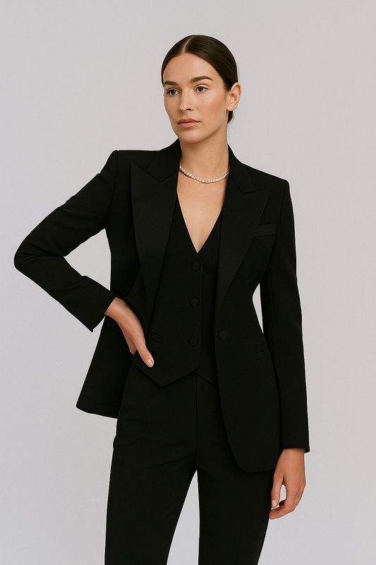Pakset - Dames 3-delige set bestaande uit blazer, vest en broek-Boutique Moda