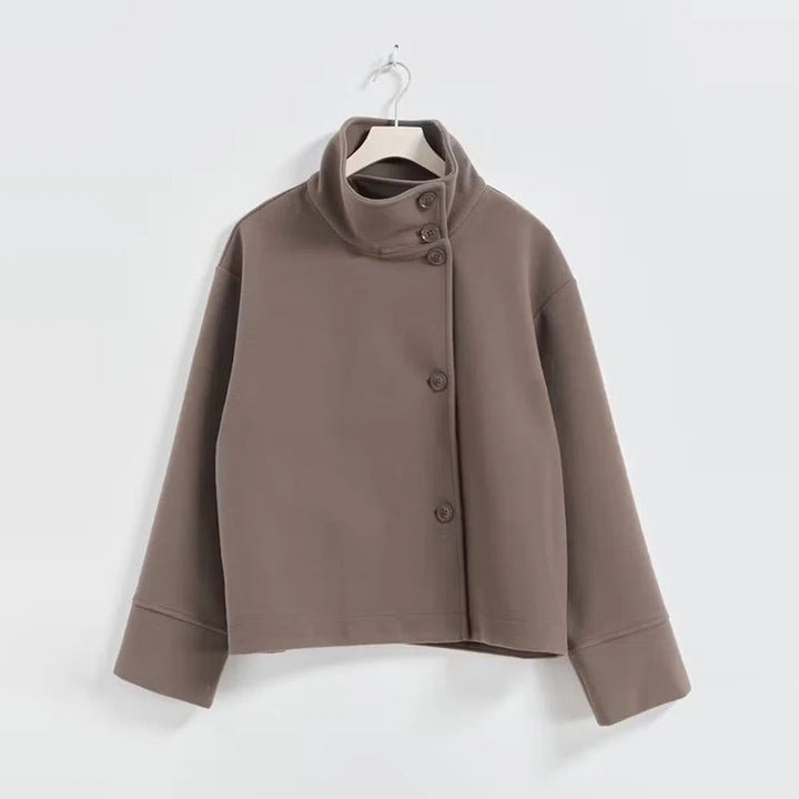 Pea Coat - Korte relaxte damesjas met opstaande kraag-Boutique Moda