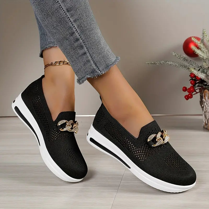 Plateau schoenen - Ademend - Slip On - Wandelschoenen - Damesschoenen-Boutique Moda