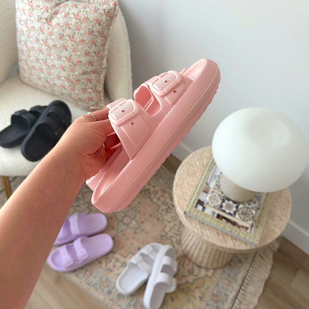 Plateauslippers Dames | EVA Zacht Voetbed | Dubbele Gesp-Boutique Moda