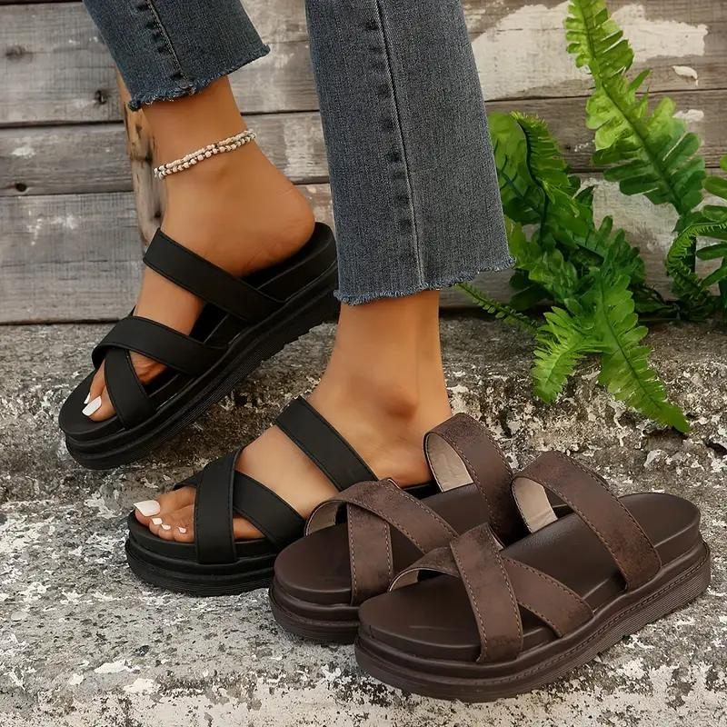 Platform Sandalen, Orthopedisch, Slip On, Slides, Zomerschoenen-Boutique Moda