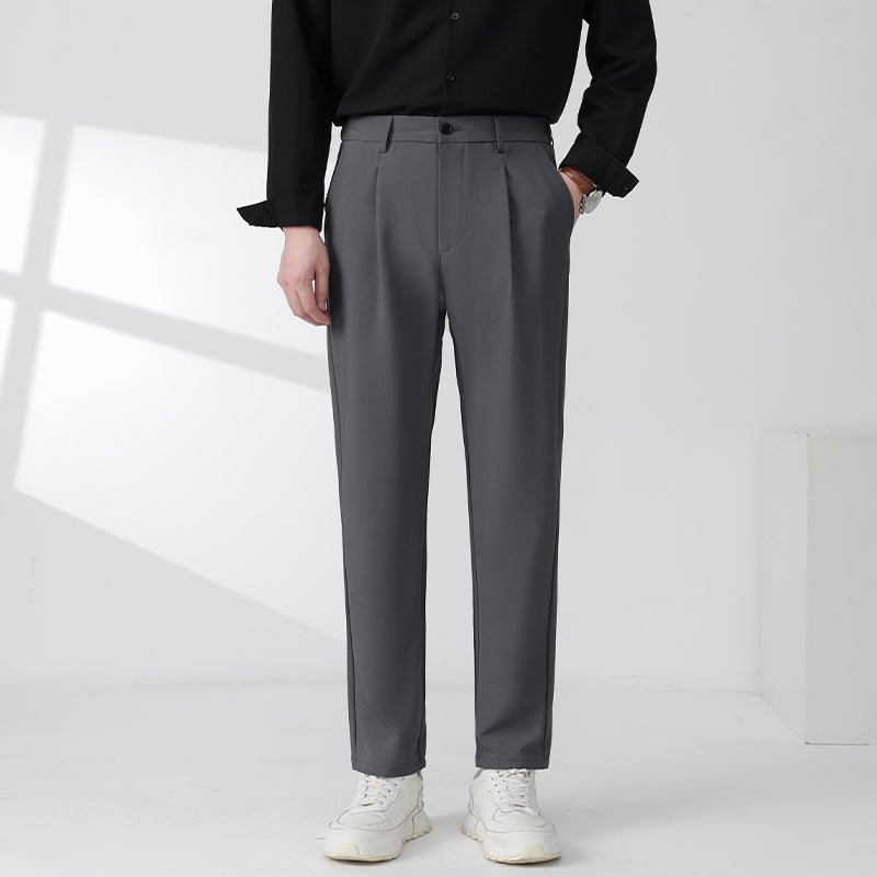 Plooibroek | Stijlvol | Rechte pijpen | Smart casual broek | Herenbroek-Boutique Moda