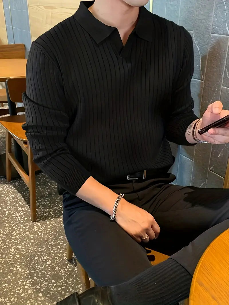 Polo Trui | Kraag | Vrijetijdskleding | Gebreide Trui | Herenkleding-Boutique Moda