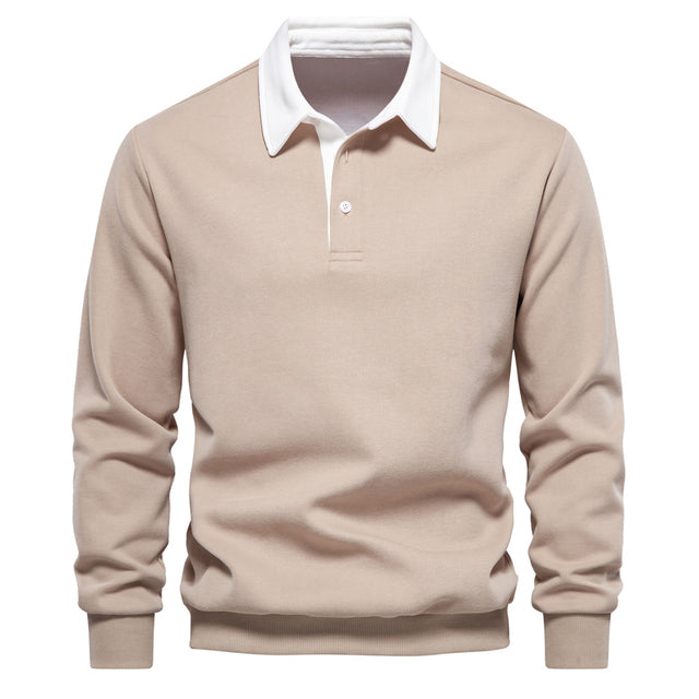 Polo trui - Polo shirt met kraag en lange mouwen voor mannen-Boutique Moda