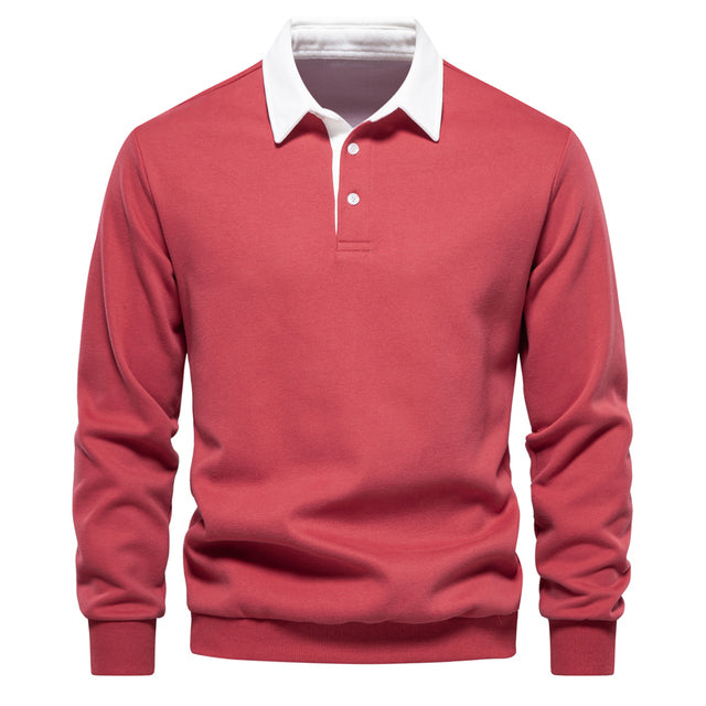 Polo trui - Polo shirt met kraag en lange mouwen voor mannen-Boutique Moda