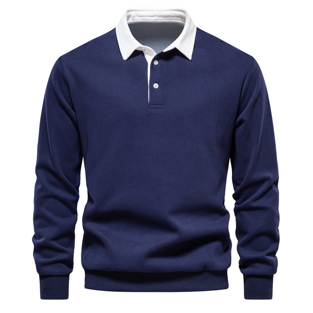 Polo trui - Polo shirt met kraag en lange mouwen voor mannen-Boutique Moda