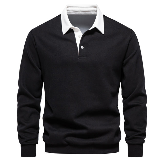 Polo trui - Polo shirt met kraag en lange mouwen voor mannen-Boutique Moda